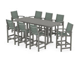 Coastal 9-Piece Bar Set with Trestle Legs