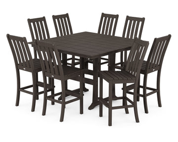 Vineyard 9-Piece Farmhouse Trestle Bar Set