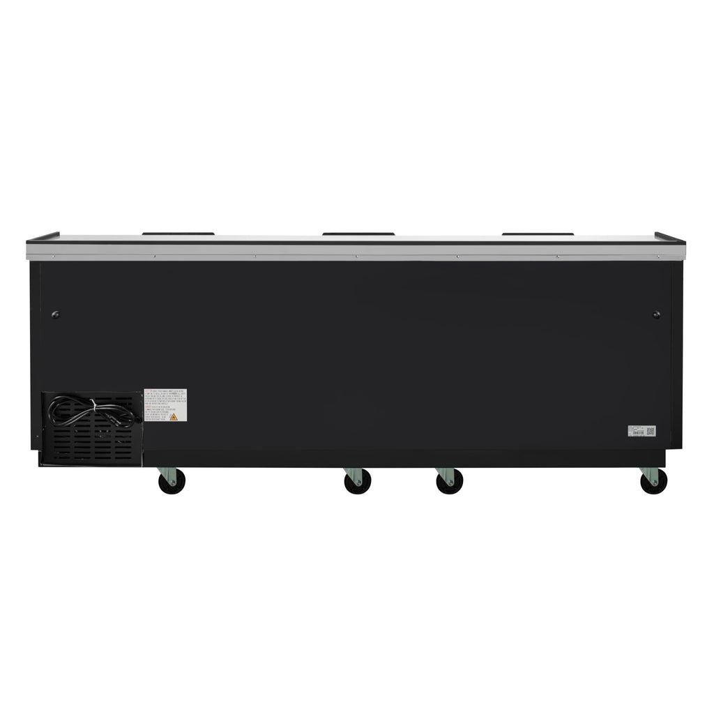 95 in. Commercial Bottle Cooler in Black with Built-In Opener, ETL Listed, 30 cu. ft.
