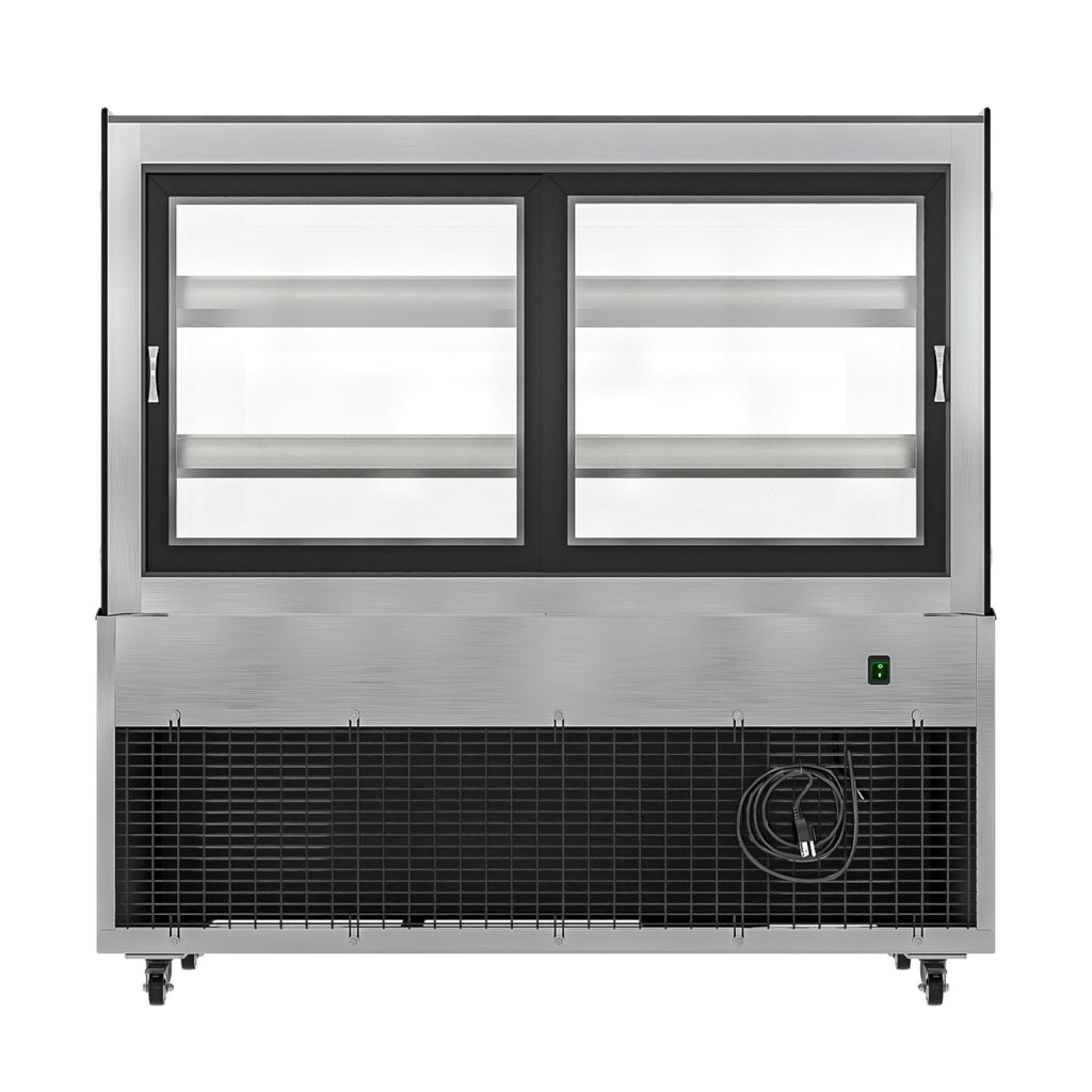 47 in. Dry Bakery Display Case with Front Curved Glass Protection, 14 cu ft.