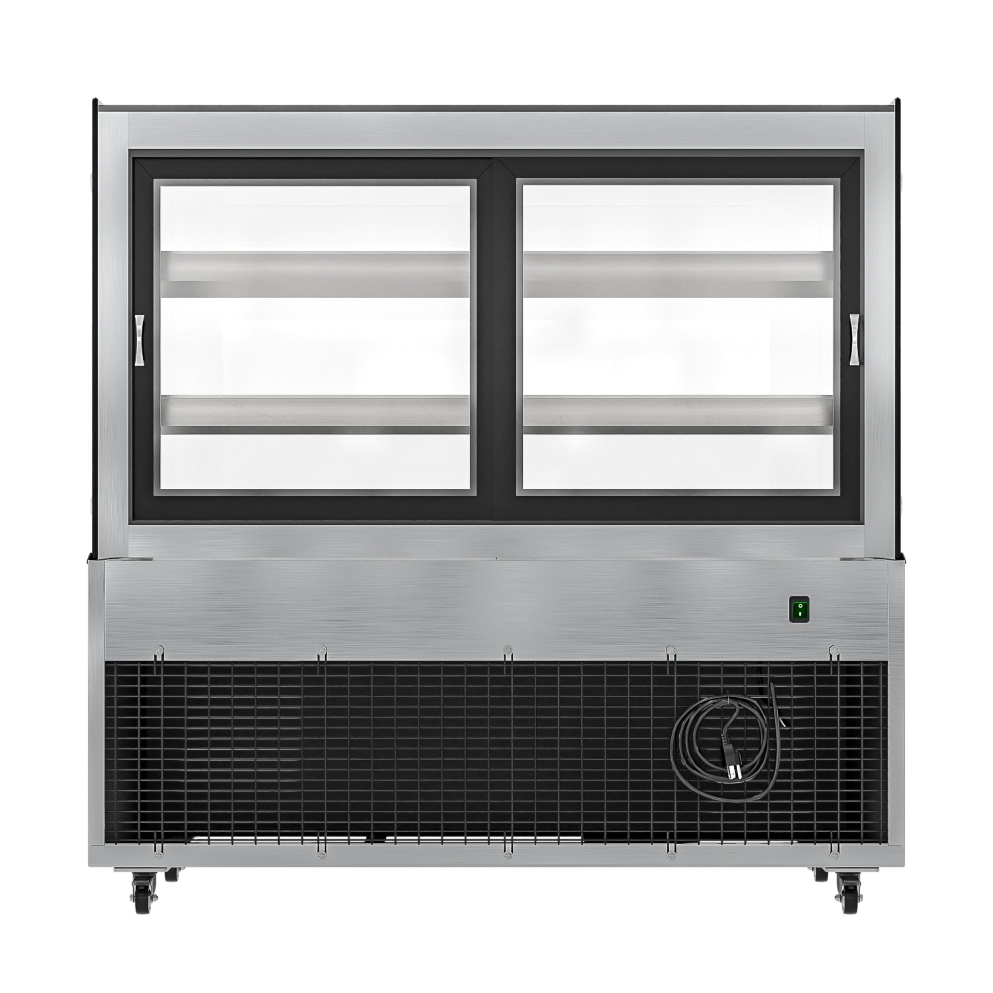 47 in. Dry Bakery Display Case with Front Curved Glass Protection, 14 cu ft.