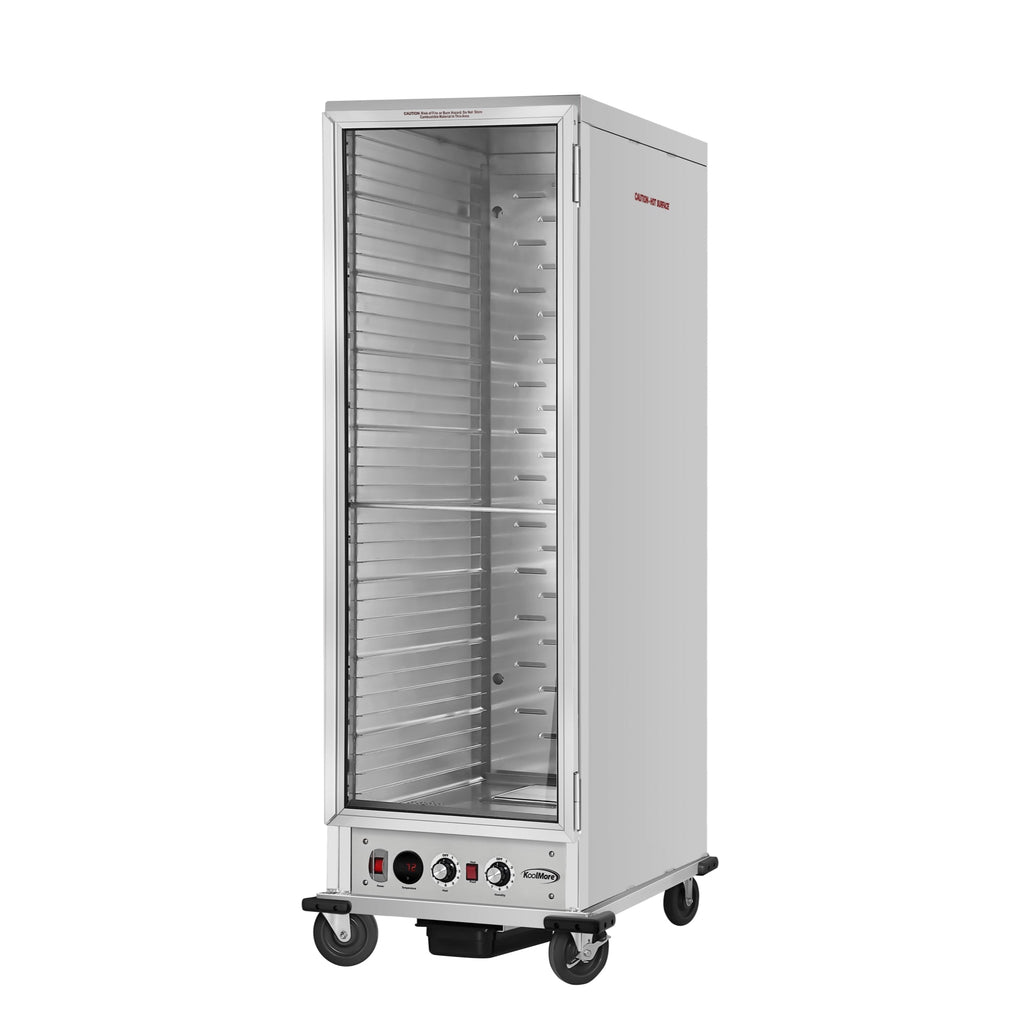 33 in. Commercial Insulated Heated Holding/Proofing Cabinet with Glass Door and 36-Pan Capacity in Silver