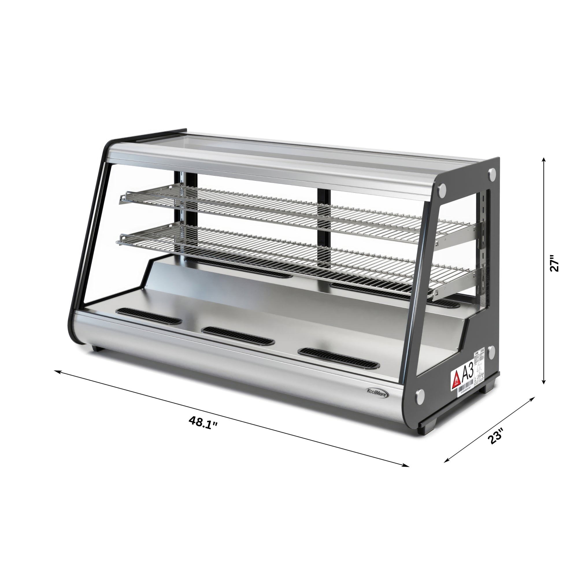 48 in. Countertop Bakery Display Refrigerator in Stainless Steel, 7 cu. ft.