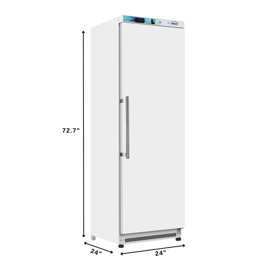 12 Cu. ft. Commercial Reach in Freezer in White Manual Defrost