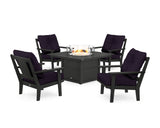 Prairie 5-Piece Deep Seating Set with Fire Pit Table