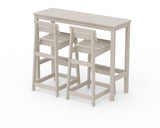 Modern Studio Plaza Lowback Bar Chair 3-Piece Balcony Set