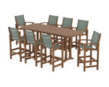 Coastal 9-Piece Bar Set with Trestle Legs