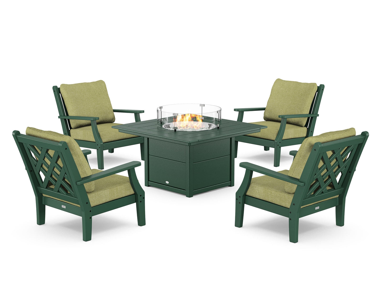 Wovendale 5-Piece Deep Seating Set with Fire Pit Table