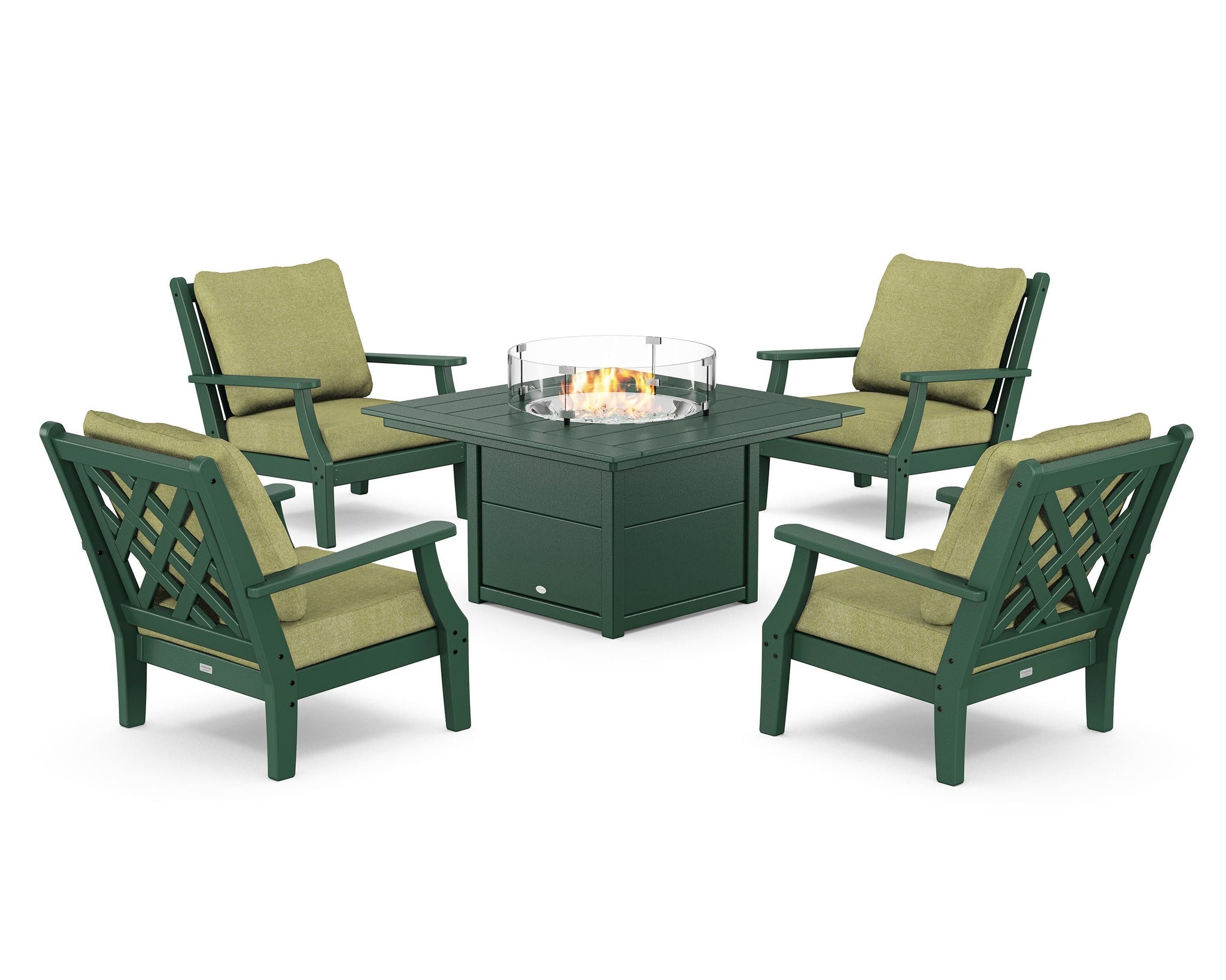 Wovendale 5-Piece Deep Seating Set with Fire Pit Table