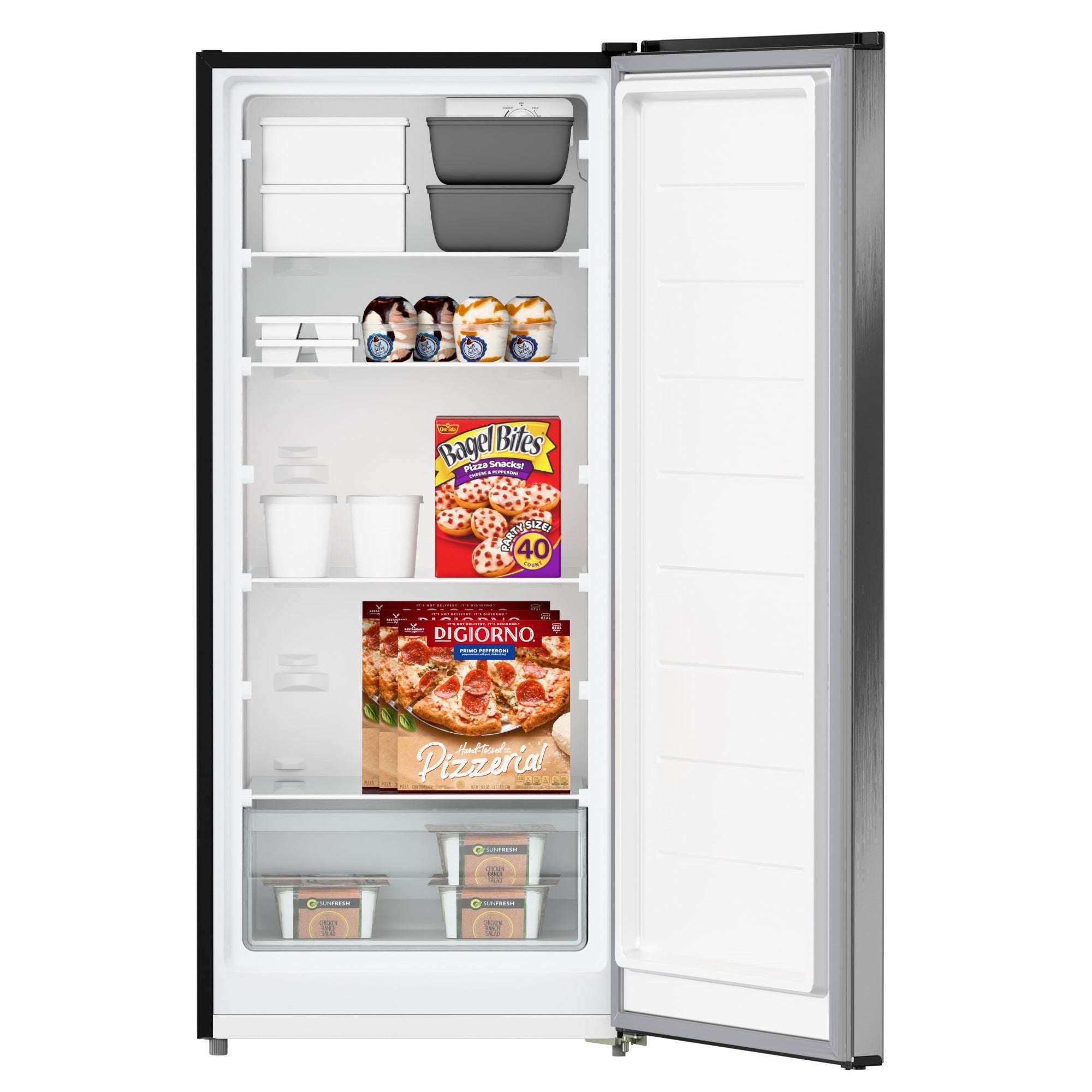 7 Cu. Ft. Garage Ready Convertible Upright Manual Defrost Freezer/Refrigerator in Stainless Steel