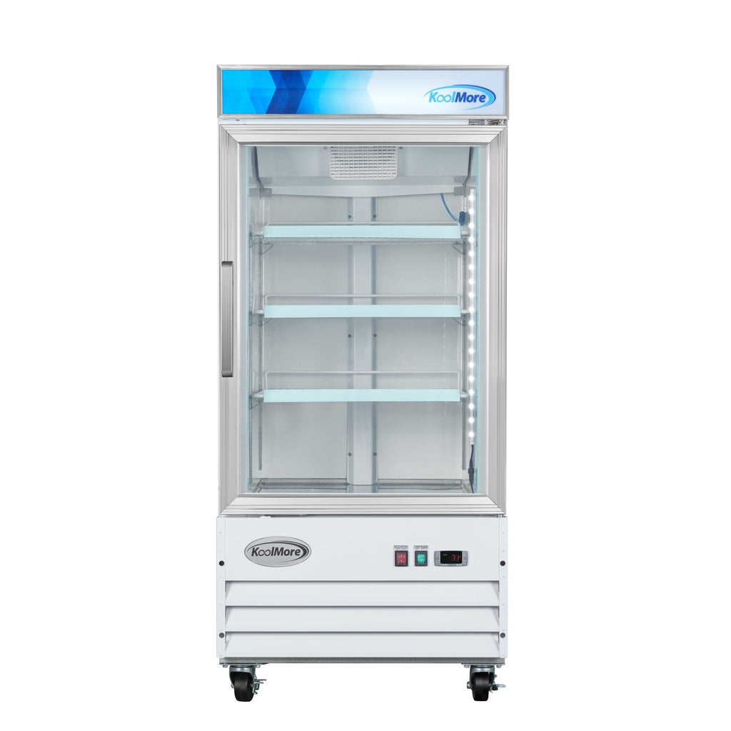 26 in. 1-Door Commercial Display Merchandiser Freezer 9 cu. ft. in White