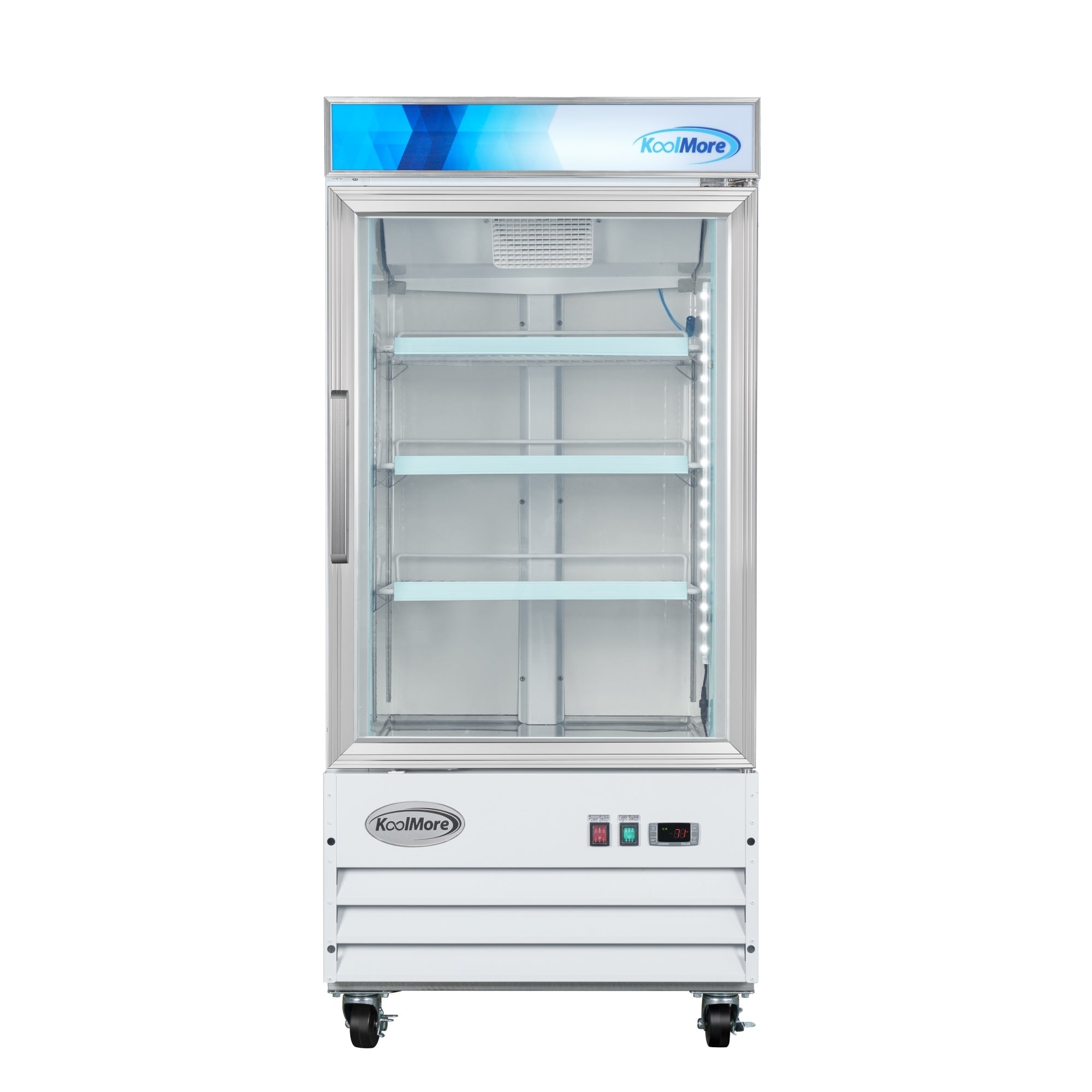 26 in. 1-Door Commercial Display Merchandiser Freezer 9 cu. ft. in White