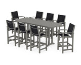 Coastal 9-Piece Bar Set with Trestle Legs