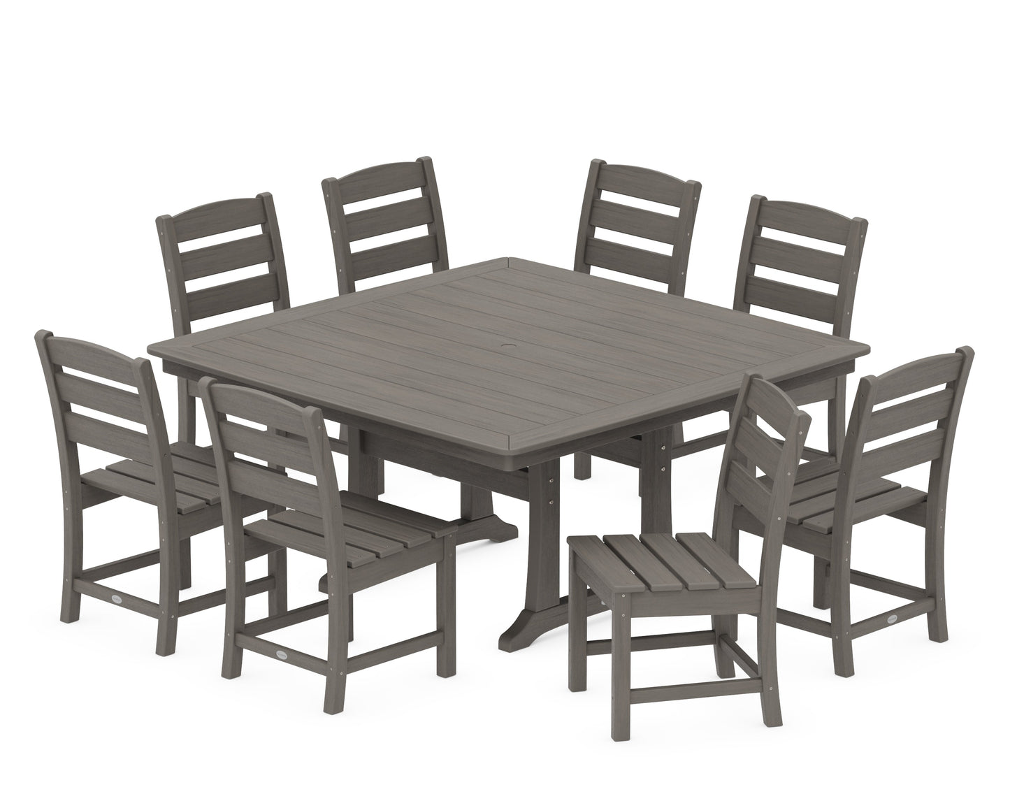 Lakeside 9-Piece Nautical Trestle Dining Set