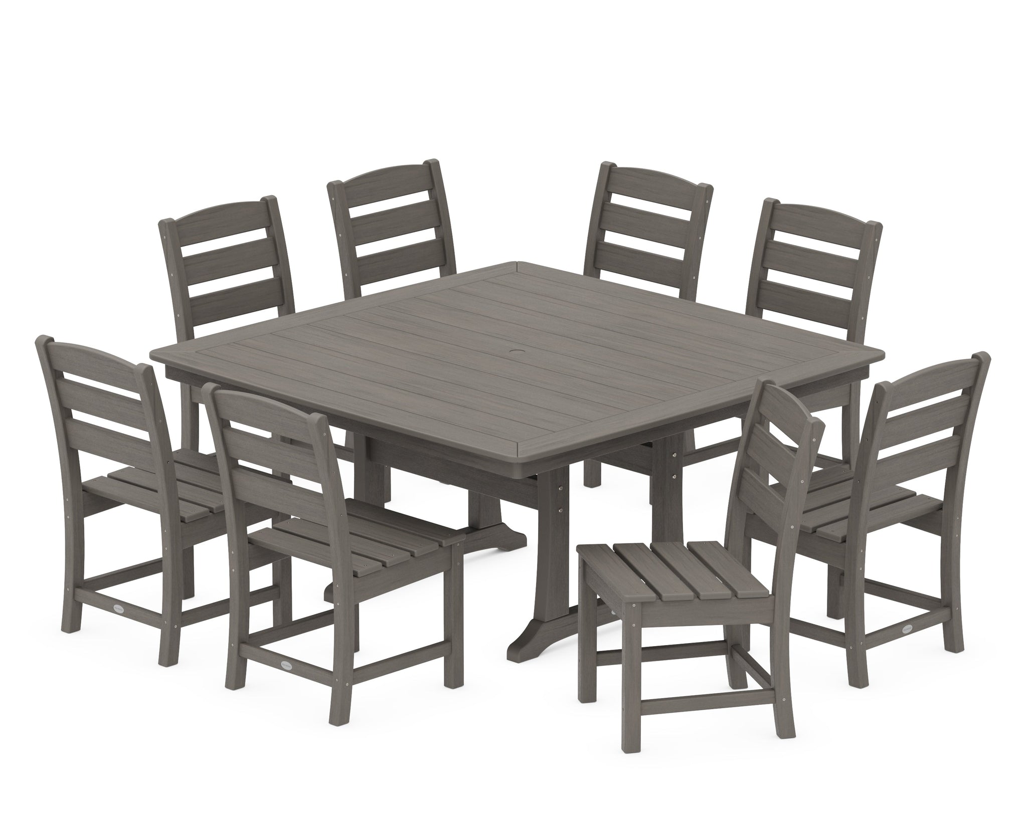 Lakeside 9-Piece Nautical Trestle Dining Set