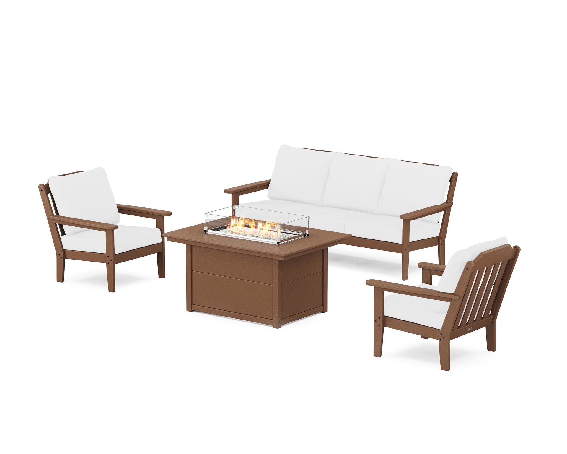 Cottage Deep Seating Fire Pit Table Set