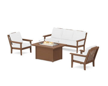 Cottage Deep Seating Fire Pit Table Set