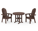 Vineyard Adirondack 3-Piece Round Dining Set