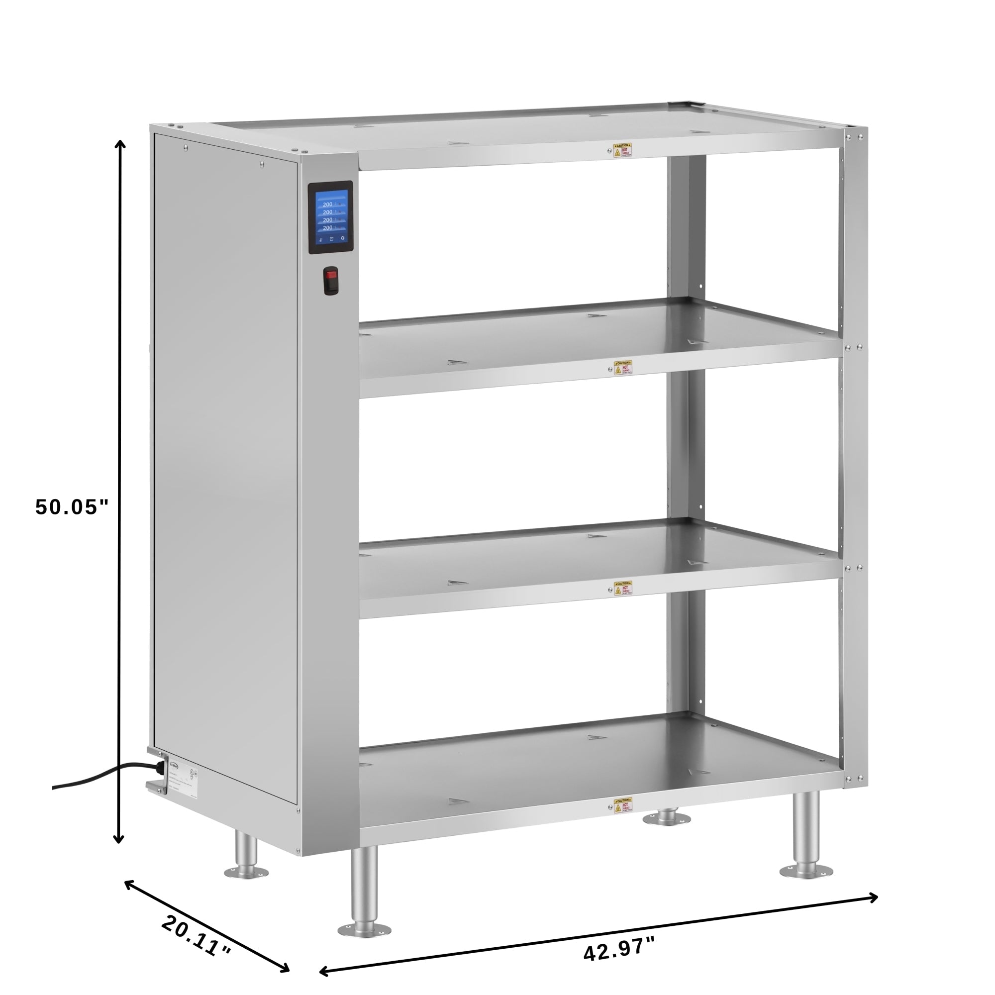 Four-Shelve Commercial Take Out Warmer Cabinet with Touch Screen in Stainless-Steel, UL and NSF Listed
