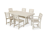 La Casa Café 7-Piece Dining Set with Trestle Legs