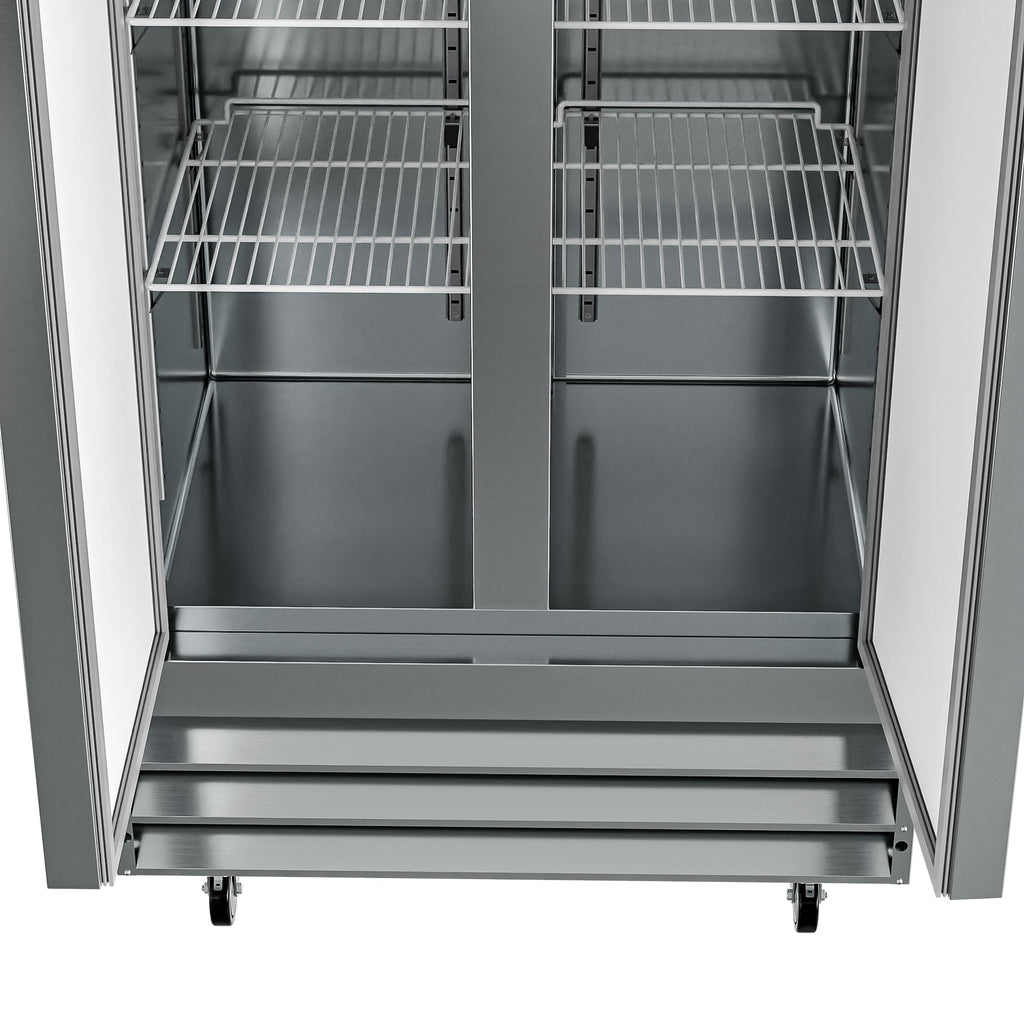 39 in. Commercial Stainless Steel 2-Door Reach-In Freezer, 30 cu. ft.