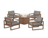 EDGE Sectional 5-Piece Deep Seating Set with Fire Pit Table