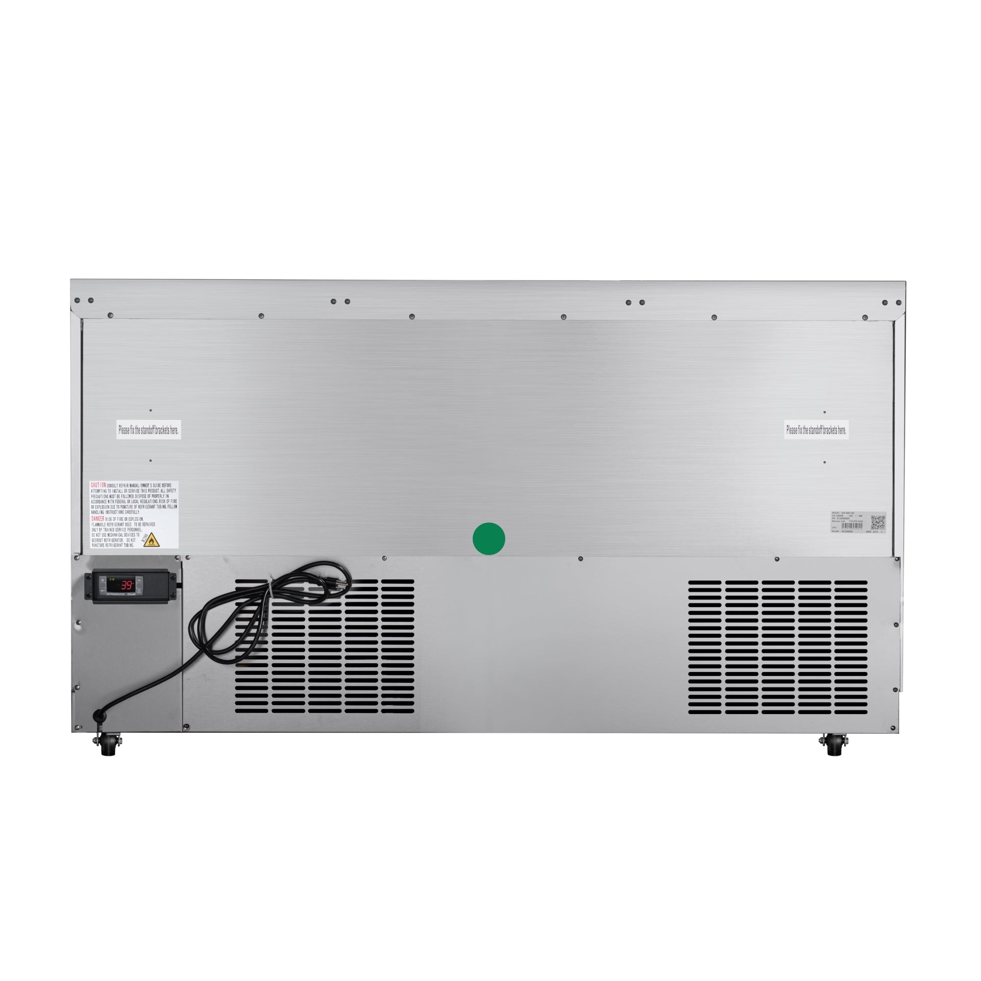 60 in. Commercial Refrigerated Prep Station Cold Table, Stainless-Steel Refrigerator with 12-Pan (Not Included) Capacity with Cover and Two Adjustable Shelves, ETL Listed
