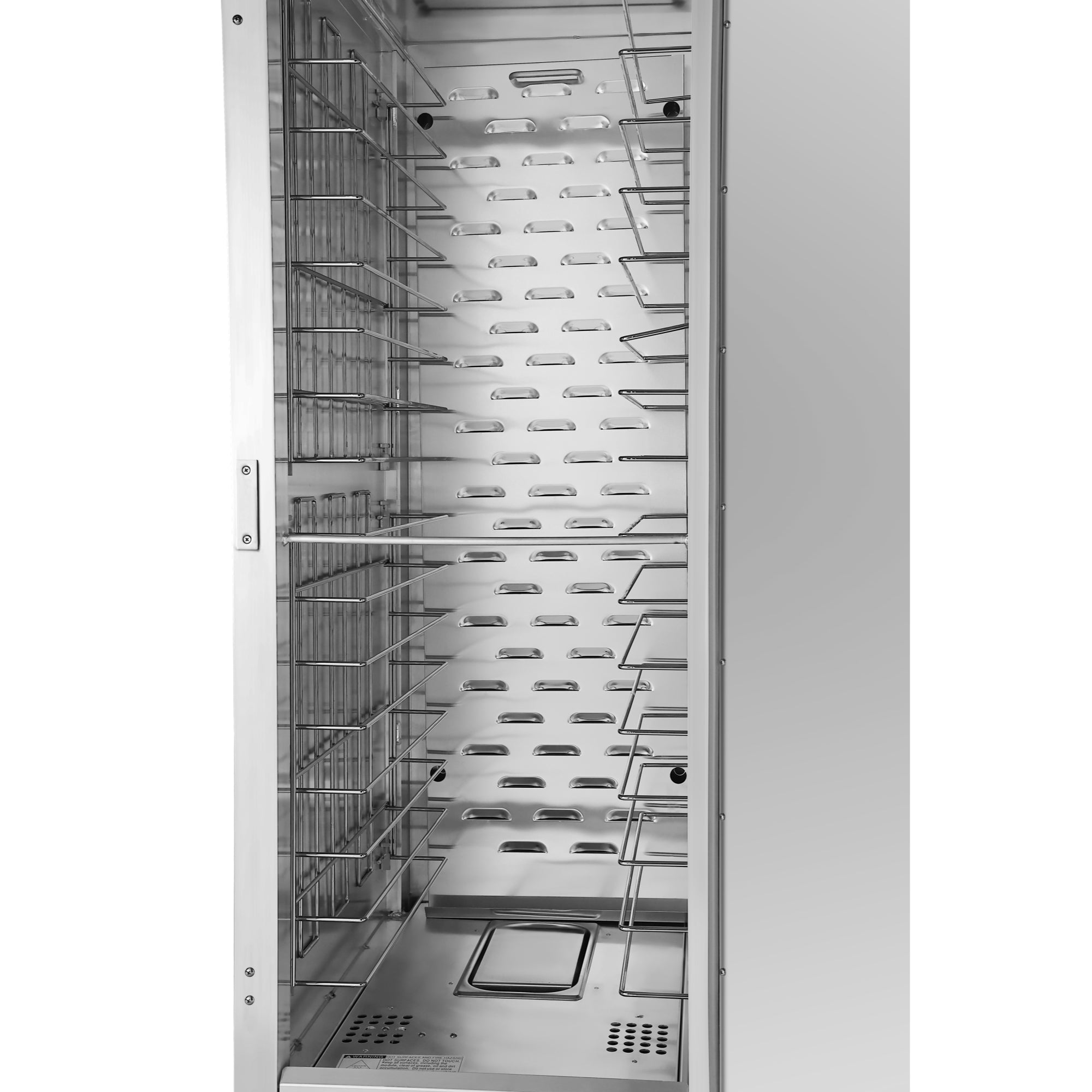 33 in. Commercial Insulated Heated Holding/Proofing Cabinet with Wire Racks and Solid Door in Silver