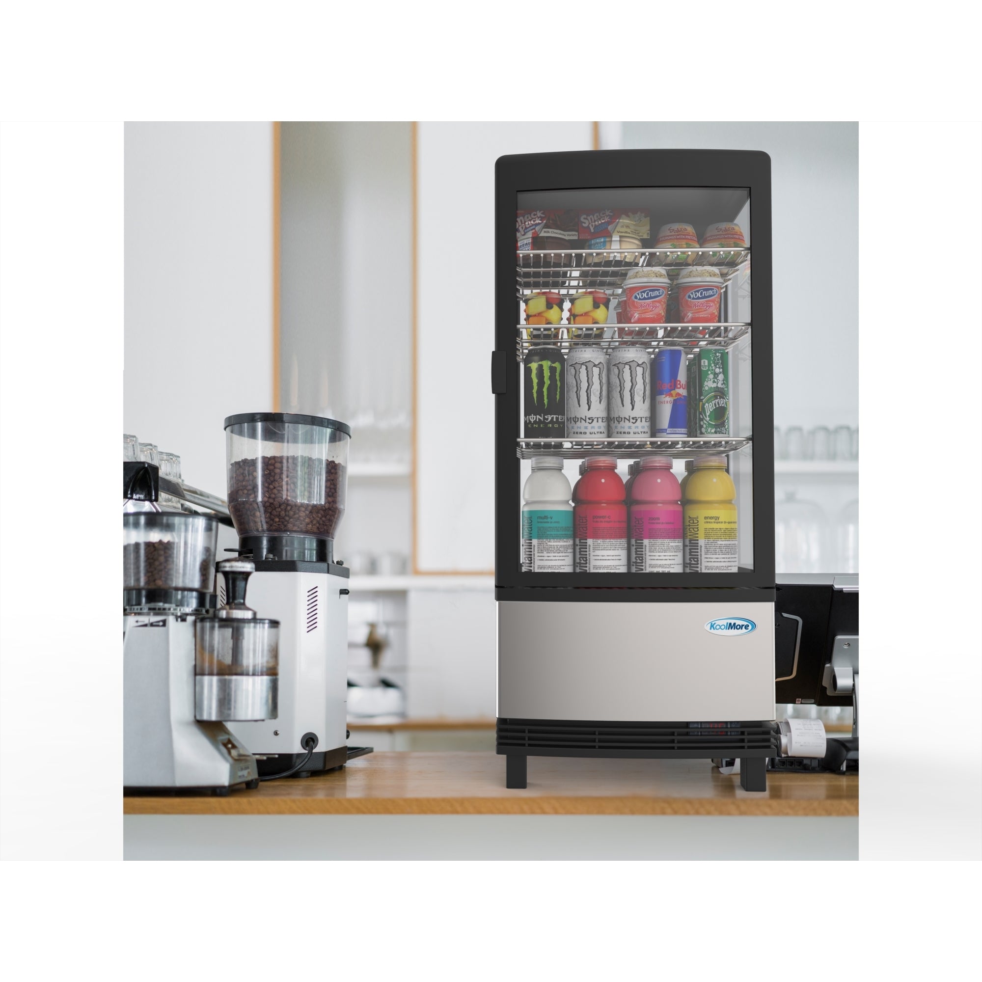17 in. Stainless-Steel Countertop Display Refrigerator - 3 Cu Ft.