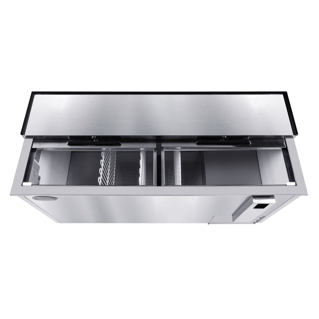 65 in. Commercial Bottle Cooler in Stainless-Steel with Built-In Opener, ETL Listed, 19 cu. ft.