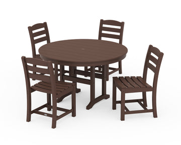 La Casa Café Side Chair 5-Piece Round Farmhouse Dining Set