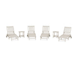 Vineyard 6-Piece Chaise with Wheels Set