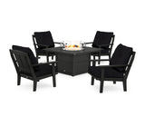 Mission 5-Piece Deep Seating Set with Fire Pit Table