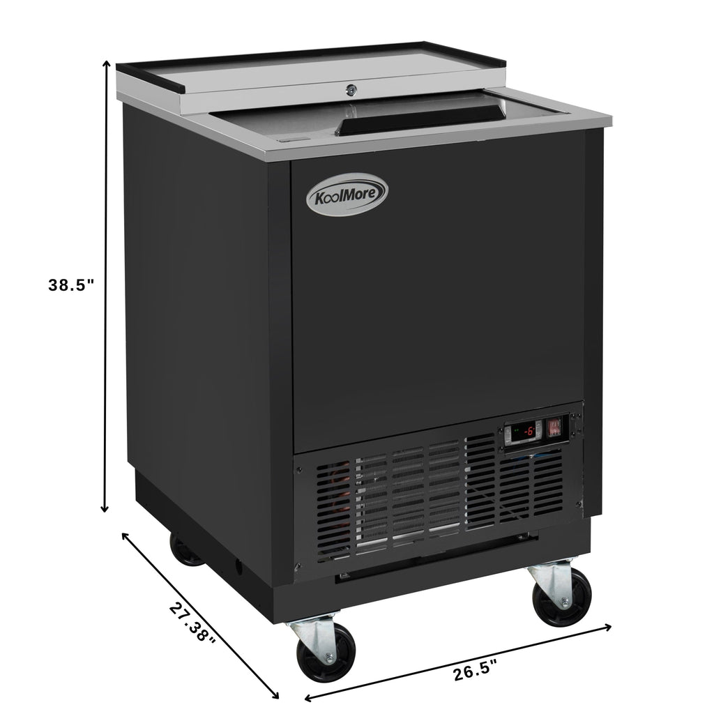 25 in. Commercial Glass Froster in Black Steel, ETL Listed, 5 cu. ft.