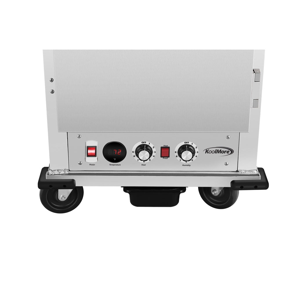 33 in. Commercial Insulated Heated Holding/Proofing  Cabinet with 36-Pan Capacity and Solid Dutch Doors in Silver