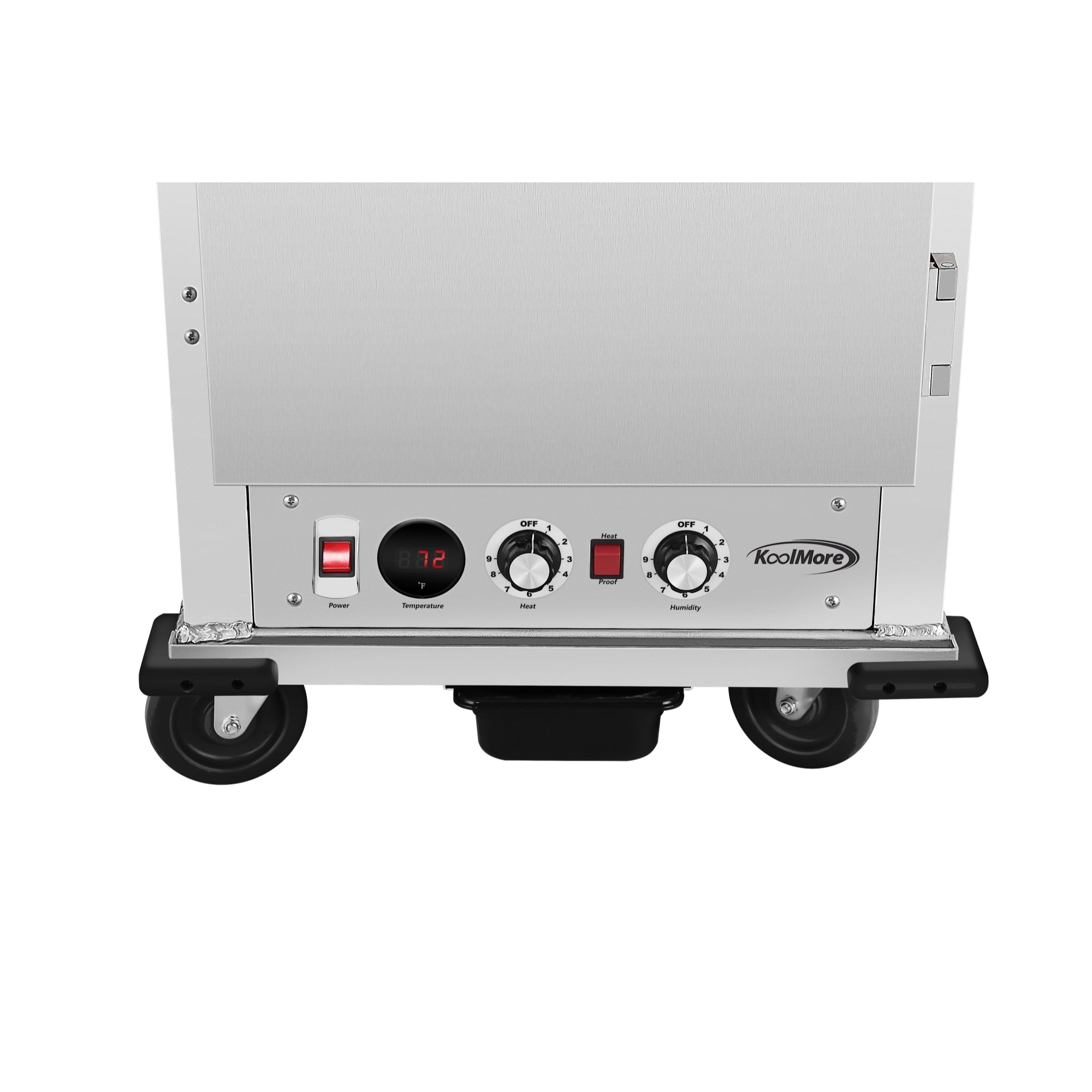 33 in. Commercial Insulated Heated Holding/Proofing  Cabinet with 36-Pan Capacity and Solid Dutch Doors in Silver