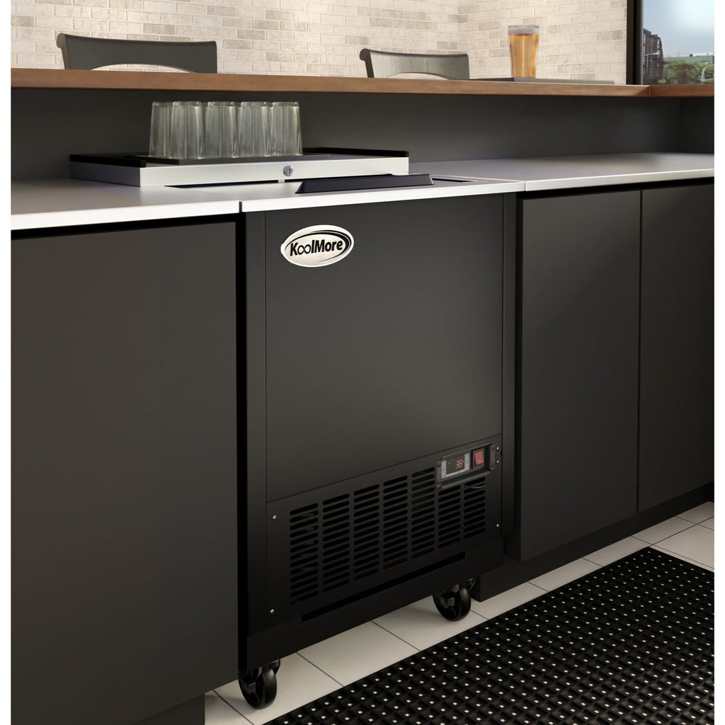 25 in. Commercial Glass Froster in Black Steel, ETL Listed, 5 cu. ft.