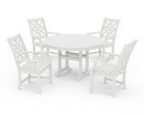 Wovendale 5-Piece Round Dining Set with Trestle Legs