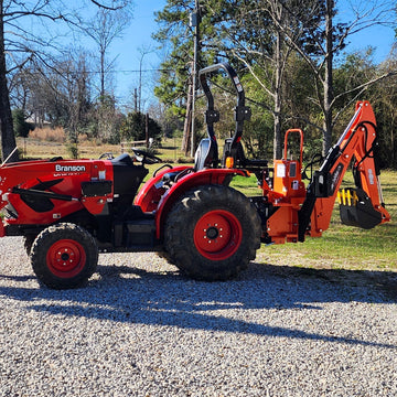 MechMaxx BH760M Tractor Backhoe Attachment 8' Mechanical Thumb 15" Bucket ISO/SAE Switchable Controls Self-Contained Hydraulic System 3 Point Hitch Cat 1 & 2 20-100 HP New
