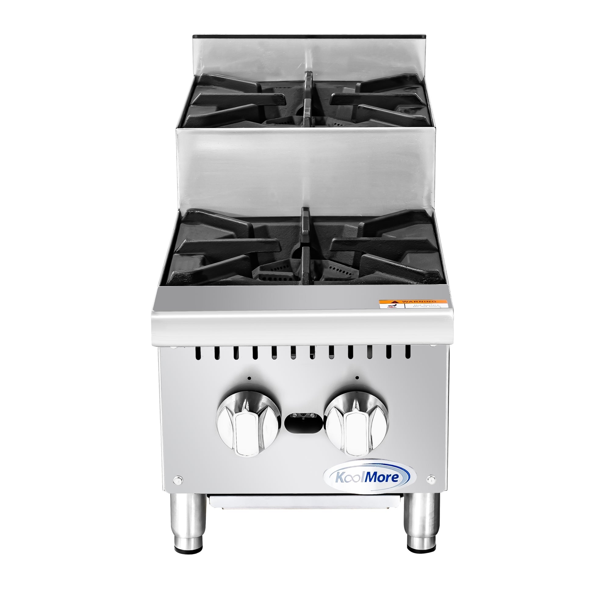 12 in. Two-Burner Commercial Step Up Range, 52000 BTU in Stainless-Steel