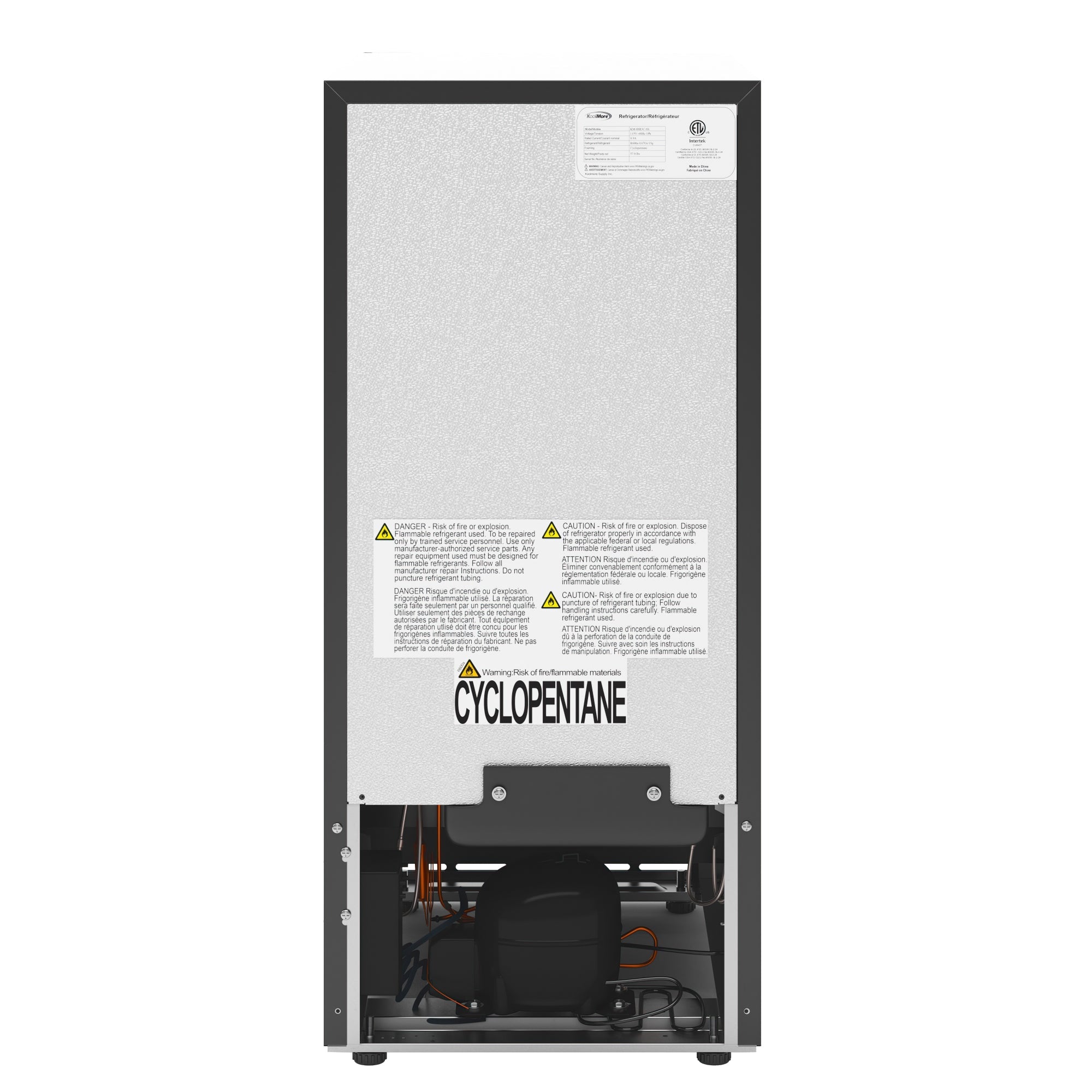 15 in. Small Stainless Steel Built-In Refrigerator and Beverage Cooler, 3 cu. ft.