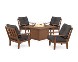 Oxford 5-Piece Deep Seating Set with Fire Pit Table