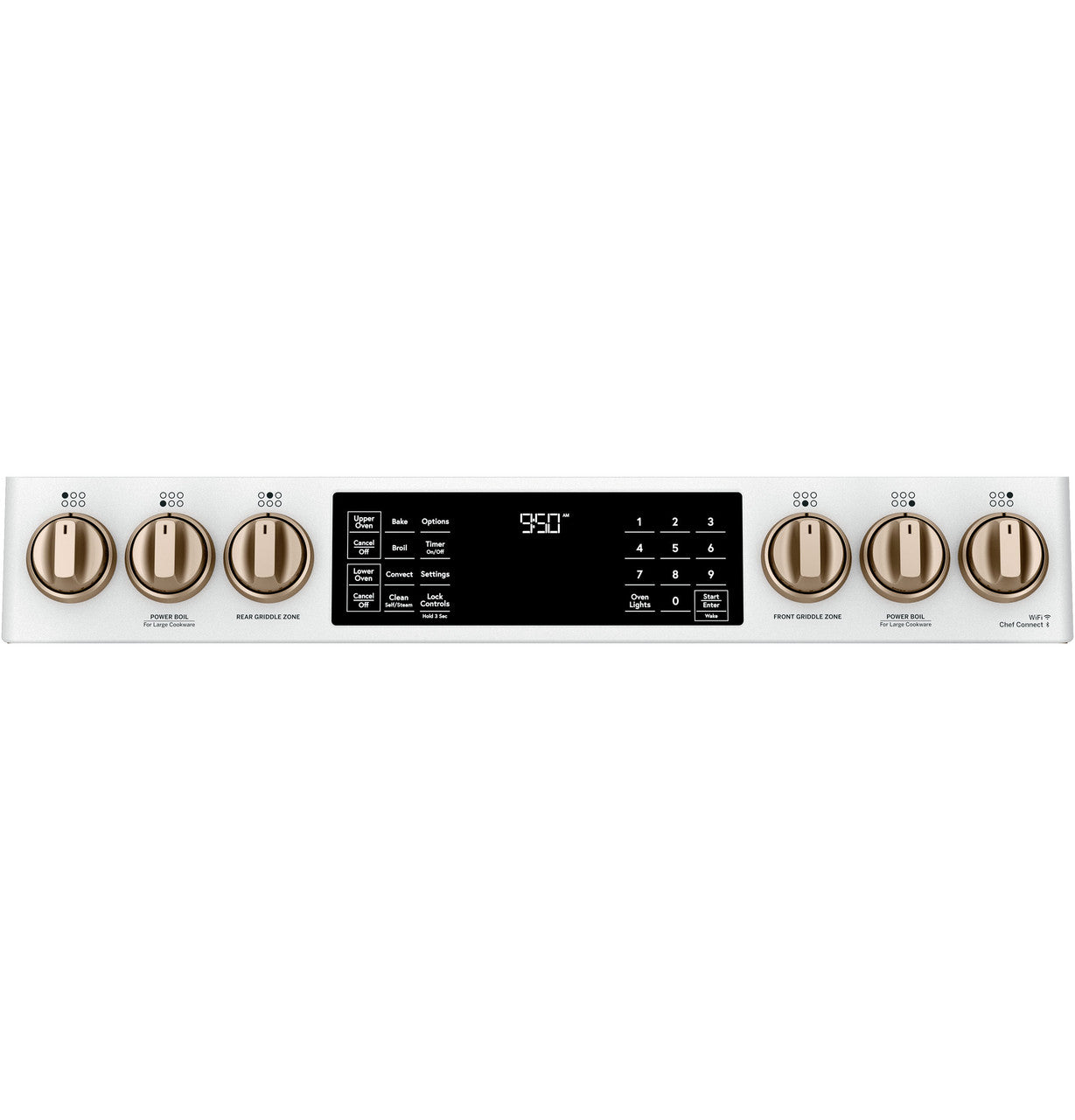CAFÉ™ 30" Smart Slide-In, Front-Control, Dual-Fuel, Double-Oven Range with Convection