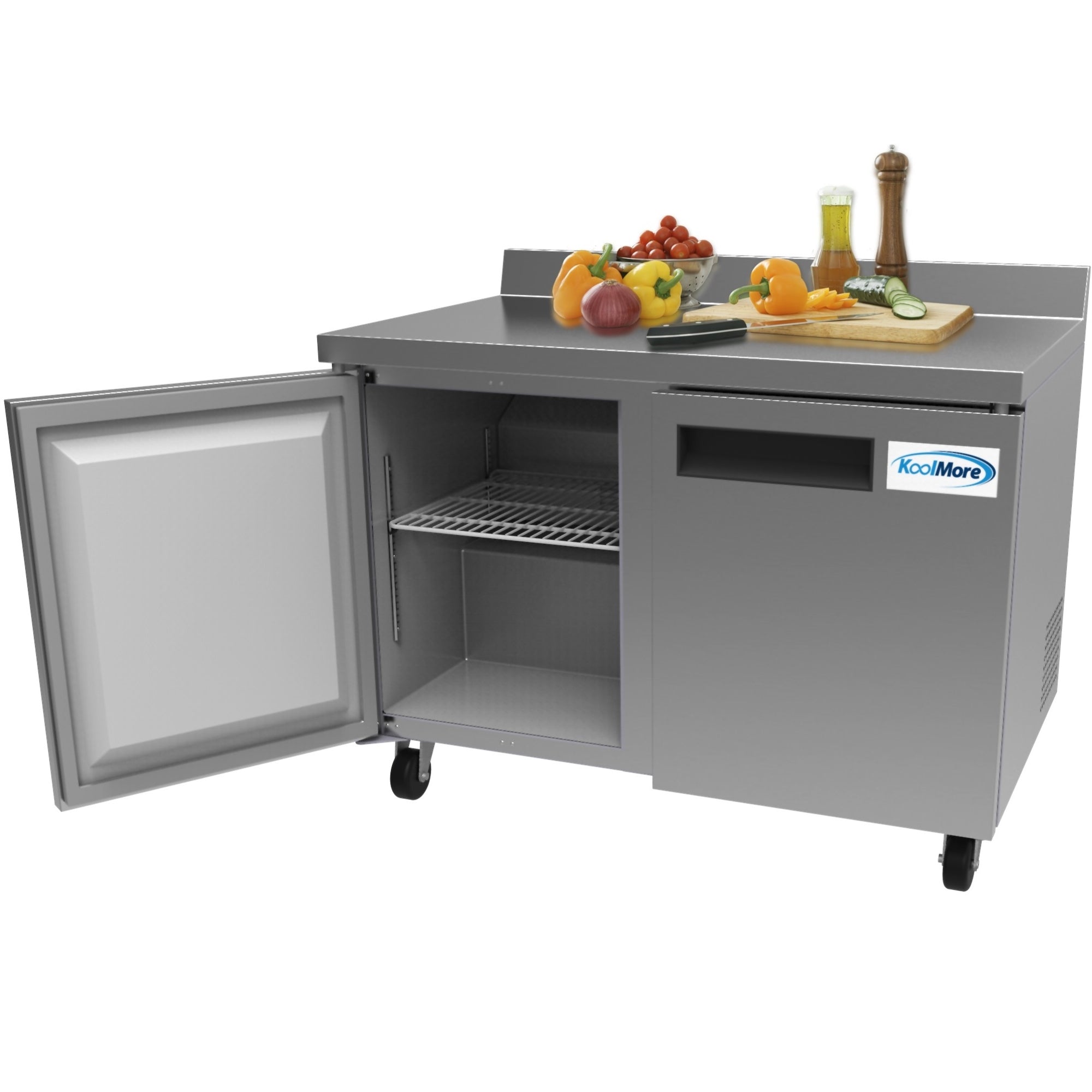 48 in. Two-Door Worktop Refrigerator With 3.5 in. Backsplash - 12 Cu Ft.