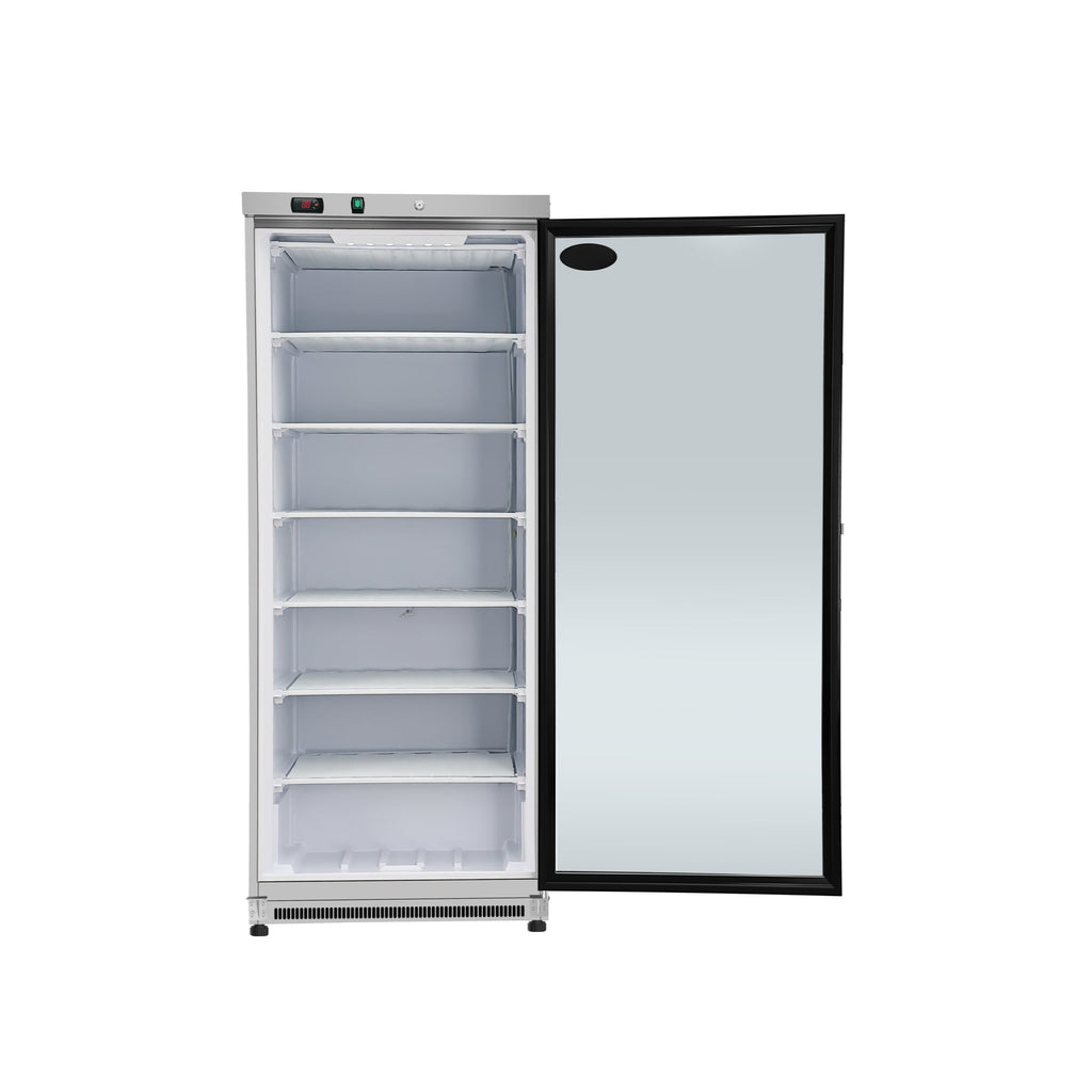 21 Cu. Ft. Commercial Freezer with Glass Door in Stainless Steel - Manual Defrost