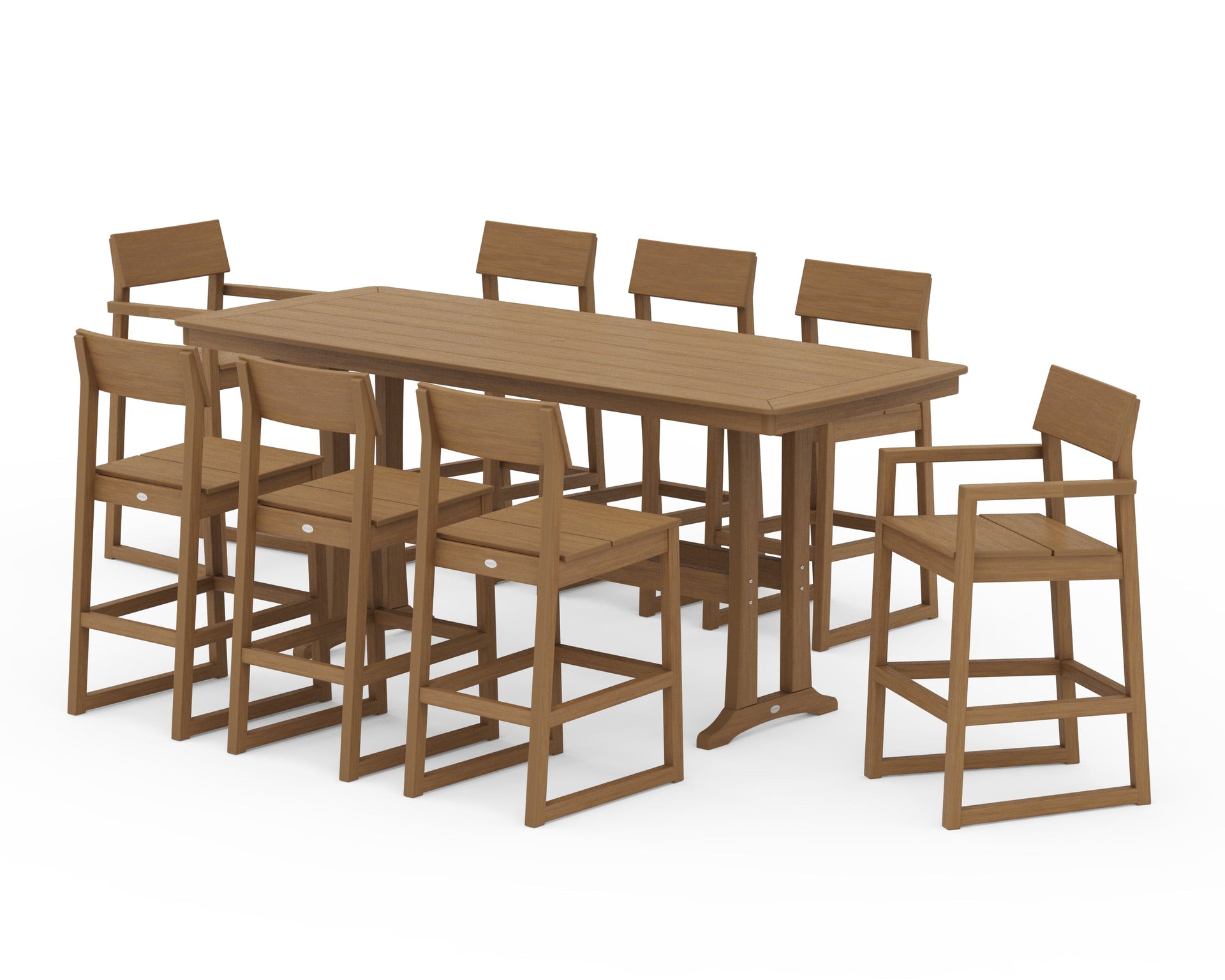 EDGE 9-Piece Bar Set with Trestle Legs