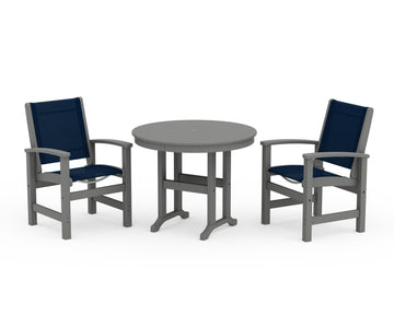 Coastal 3-Piece Round Dining Set