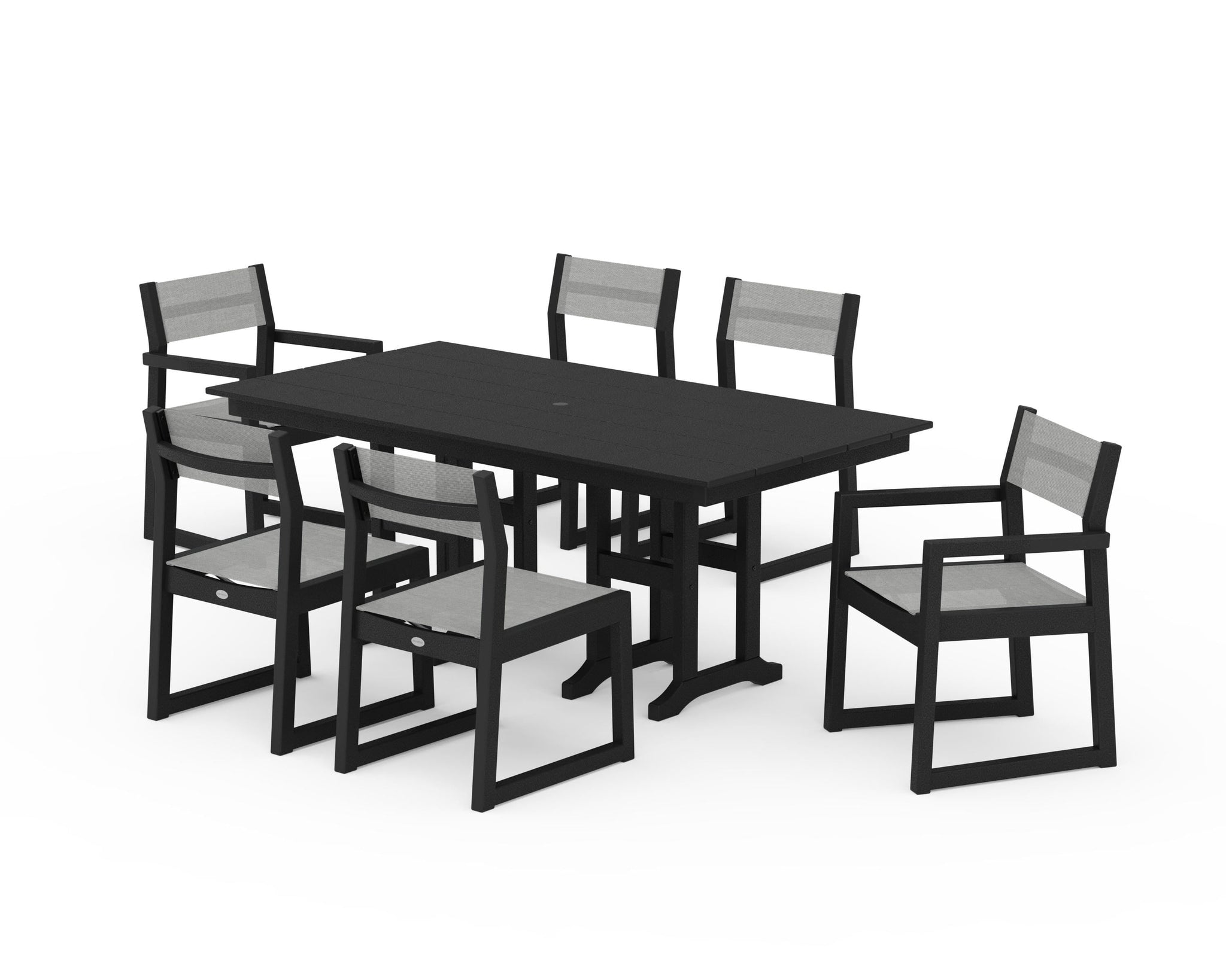 EDGE Sling 7-Piece Farmhouse Dining Set