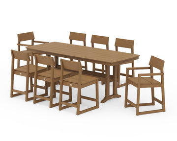 EDGE 9-Piece Counter Set with Trestle Legs