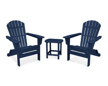 South Beach 3-Piece Folding Adirondack Set